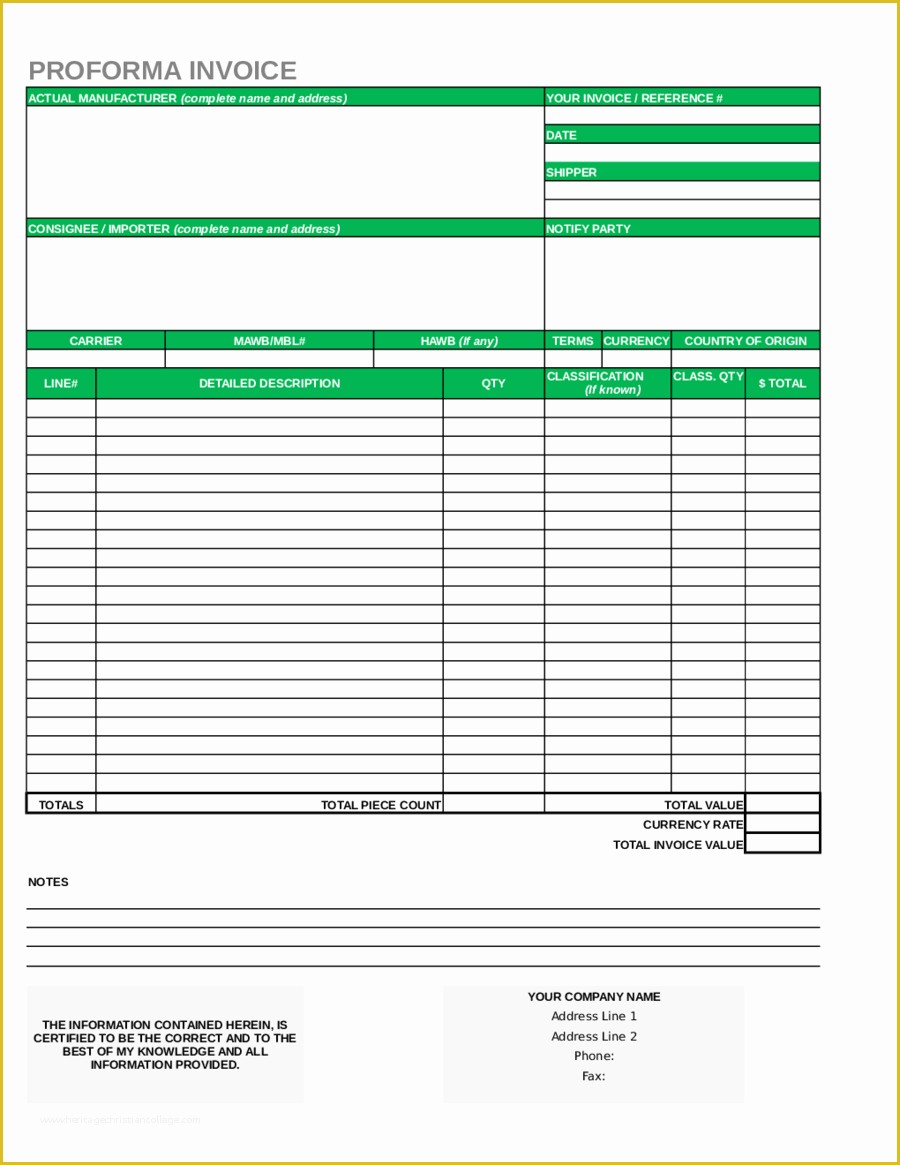 Proforma Invoice Template Pdf Free Download Of 2019 Proforma Invoice Fillable Printable Pdf & forms