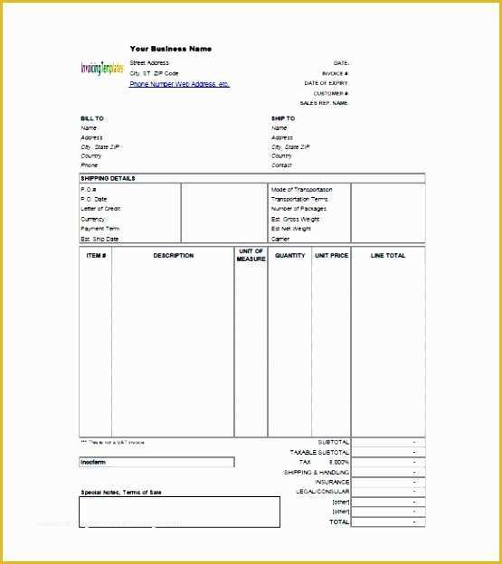 Proforma Invoice Template Pdf Free Download Of 8 Download Free Proforma Invoice Template