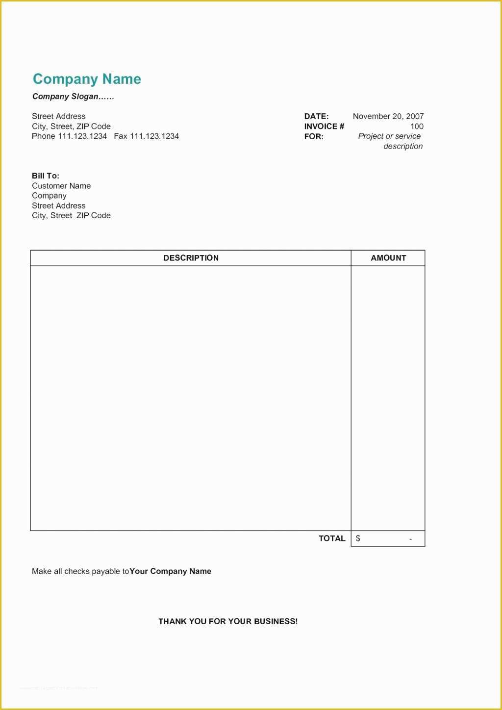 Proforma Invoice Template Pdf Free Download Of Download Invoice Template