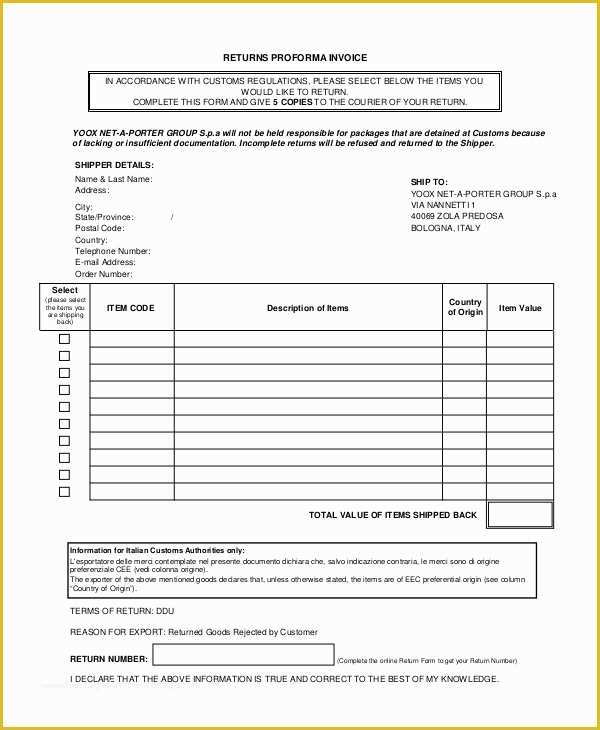 Proforma Invoice Template Pdf Free Download Of Proforma Invoice 13 Free Word Excel Pdf Documents