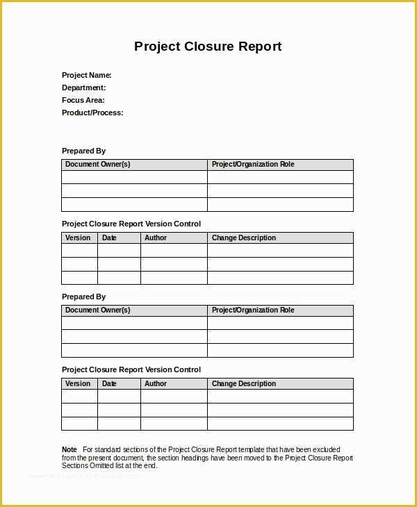 Project Closure Report Template Free Of 32 Report Templates Free Sample Example format