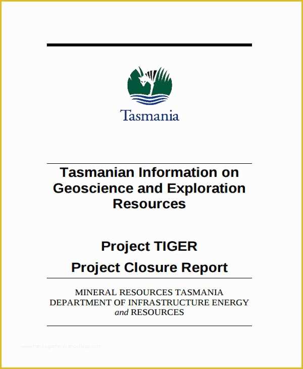 Project Closure Report Template Free Of 39 Project Report Samples