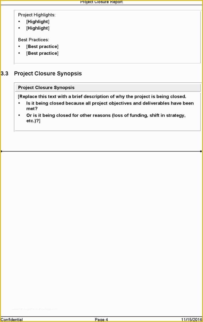 Project Closure Report Template Free Of Download Project Closure Report Template for Free