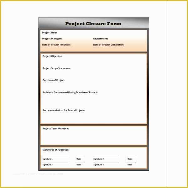 Project Closure Report Template Free Of Free Project Closure Report form Download and Use for