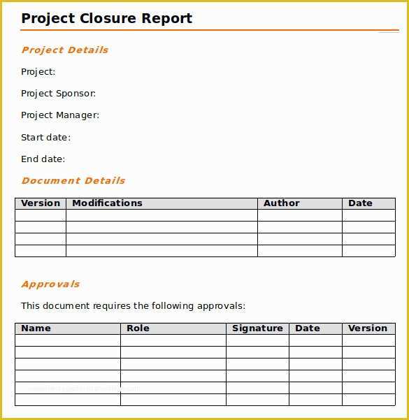 9 Sample Project Closure Report Template Examples Sample Templates Vrogue