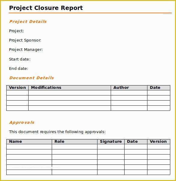 Project Closure Report Template Free Of Project Closure Report Template 11 Documents In Pdf Word