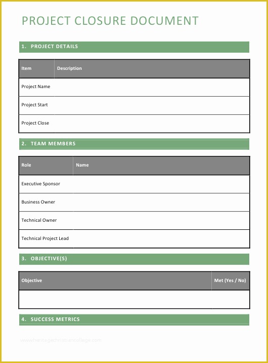Project Closure Report Template Free Of Project Closure Report Template Download Printable Pdf
