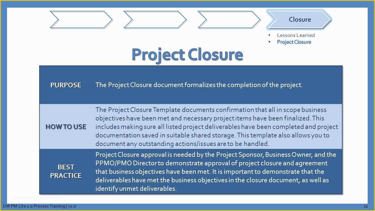 Project Closure Report Template Free Of Project Project Closure Template Project Closure