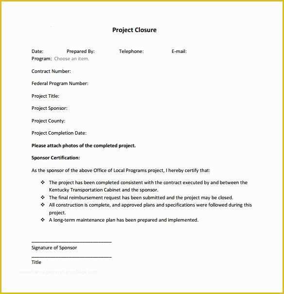 Project Closure Report Template Free Of Sample Project Closure Template 9 Free Documents In Pdf