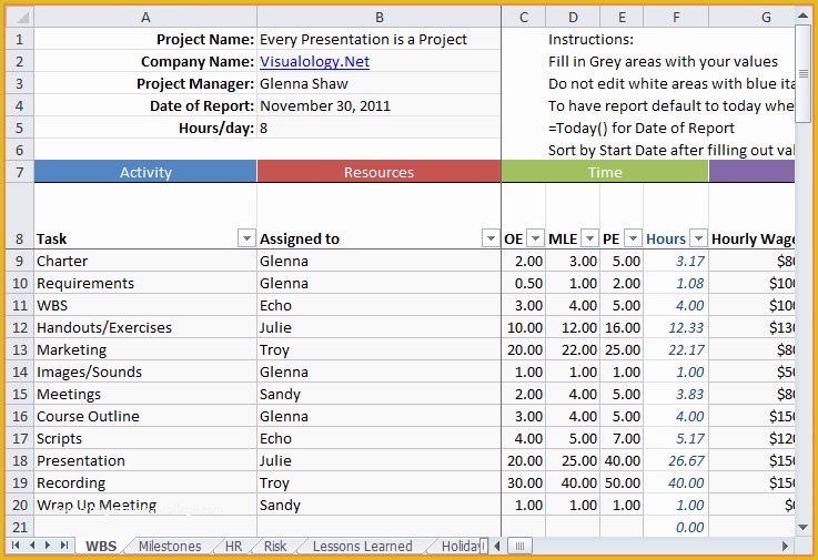 Project Management with Excel Template Free Of 7 Project Management Spreadsheet Template Excel