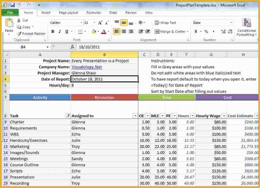 Project Management with Excel Template Free Of 9 Project Management Spreadsheets