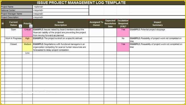 Project Management with Excel Template Free Of Download issue Project Management Templates