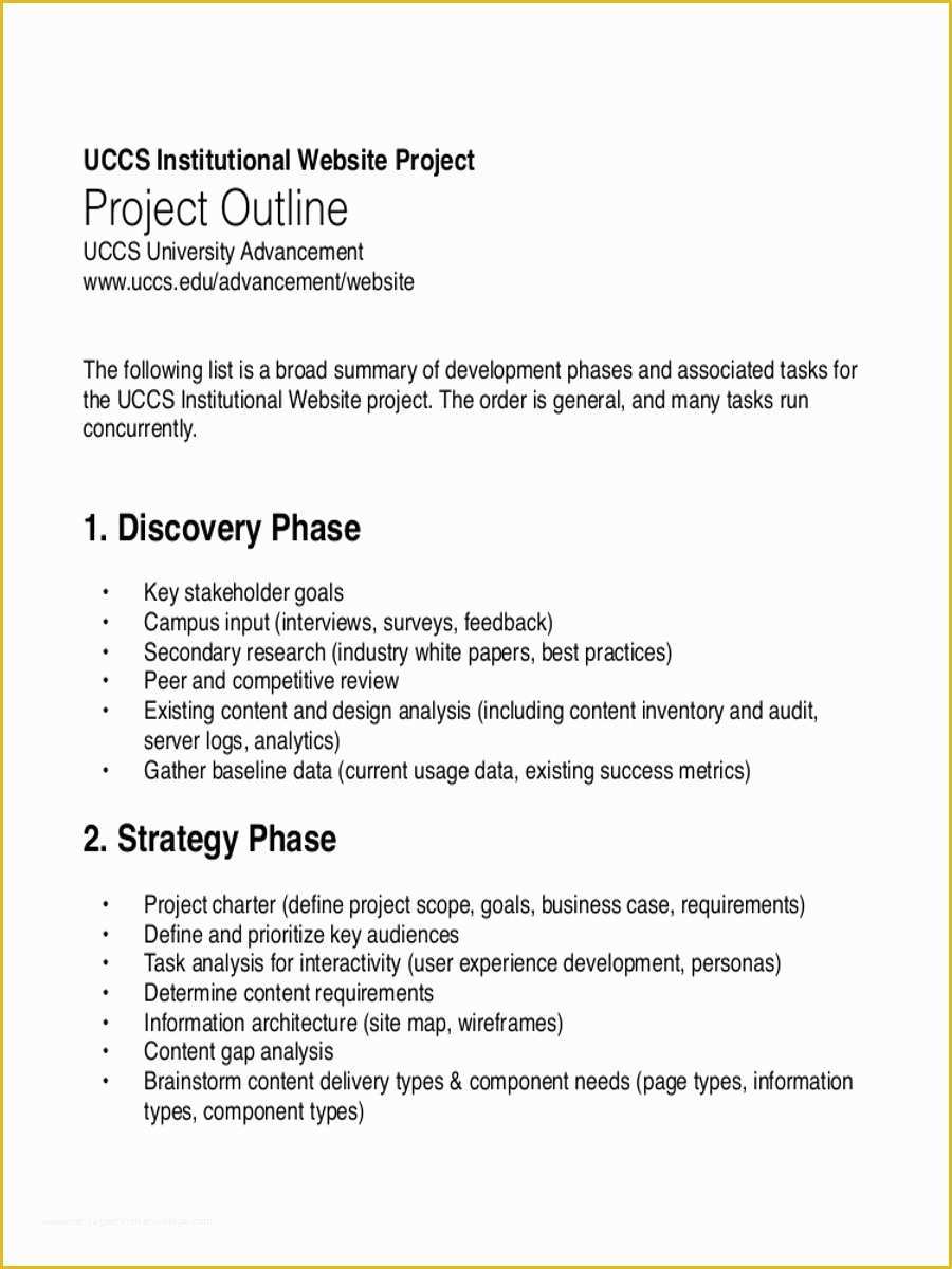 Project Outline Template Free Of 23 Free Outline Examples & Samples