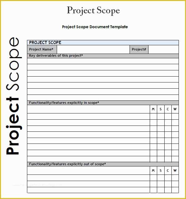 Project Outline Template Free Of 8 Sample Project Scope Templates – Pdf Word