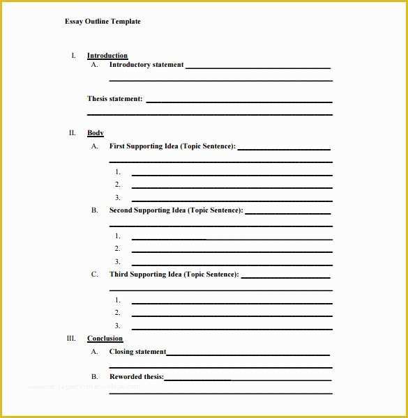 Project Outline Template Free Of Blank Outline Template 5 Free Sample Example format