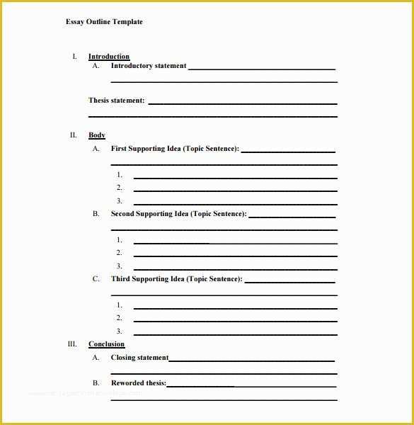 Project Outline Template Free Of Blank Outline Template 5 Free Sample Example format