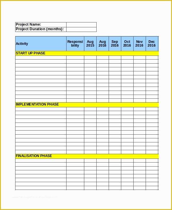 Project Outline Template Free Of Excel Project Template 11 Free Excel Documents Download