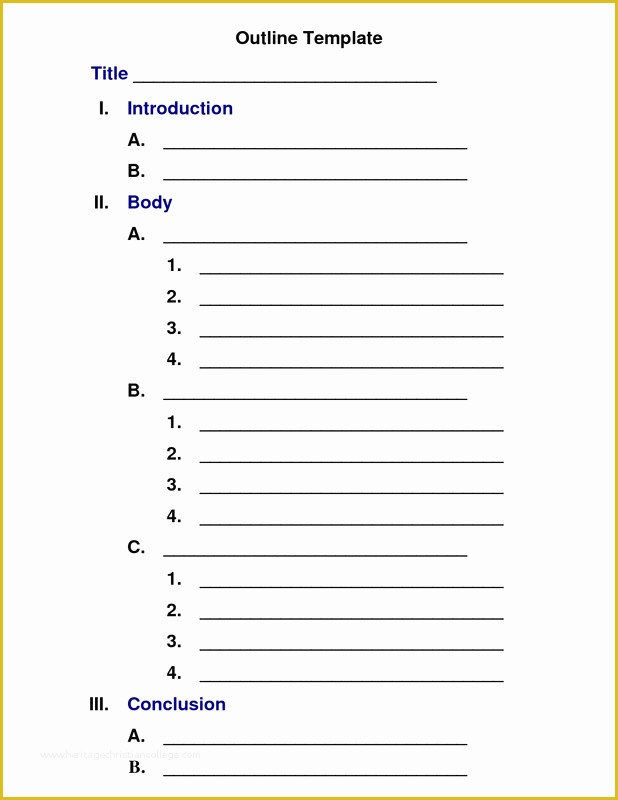 Project Outline Template Free Of Outline Template Ms Beshears 7th Grade