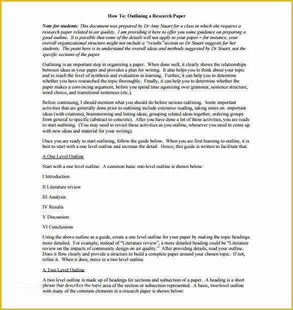 Project Outline Template Free Of Project Outline Template 8 Free Word Excel Pdf format