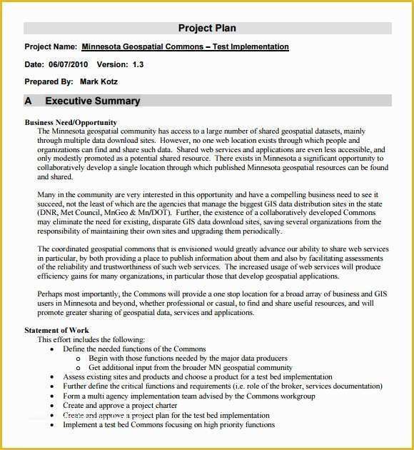 Project Outline Template Free Of Project Outline Template 9 Download Free Documents In