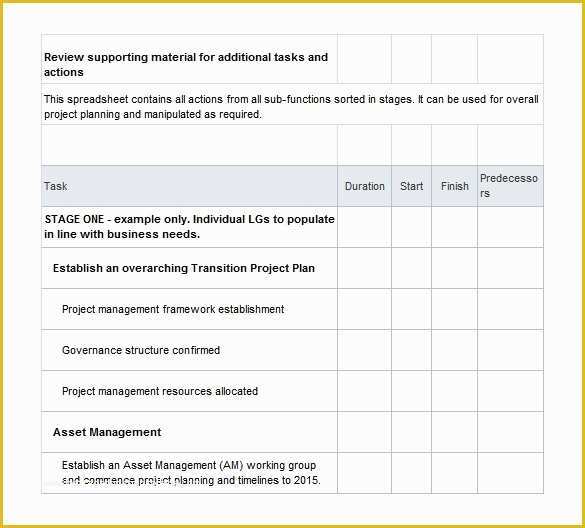 Project Plan Template Excel Free Download Of 11 Transition Plan Templates – Free Sample Example