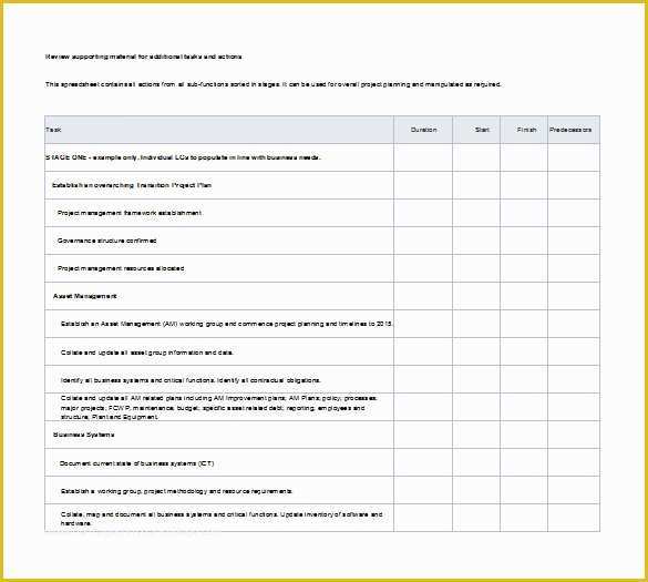 61 Project Plan Template Excel Free Download