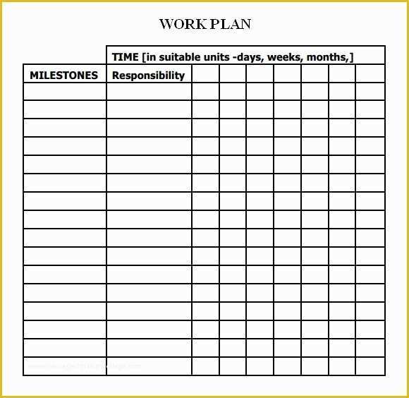 Project Plan Template Excel Free Download Of Work Plan Template 20 Download Free Documents for Word