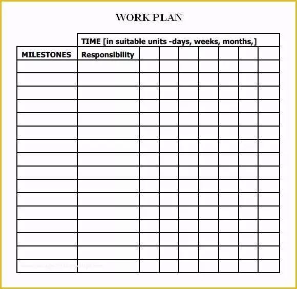 Project Plan Template Excel Free Download Of Work Plan Template 20 Download Free Documents for Word