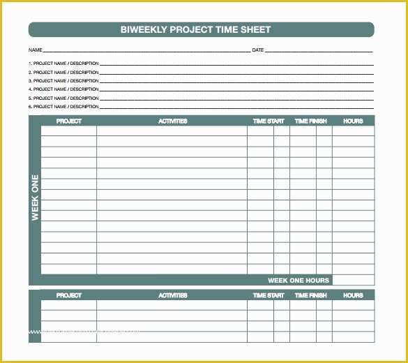 Project Timesheet Template Free Of 20 Project Timesheet Templates &amp; Samples Doc Pdf