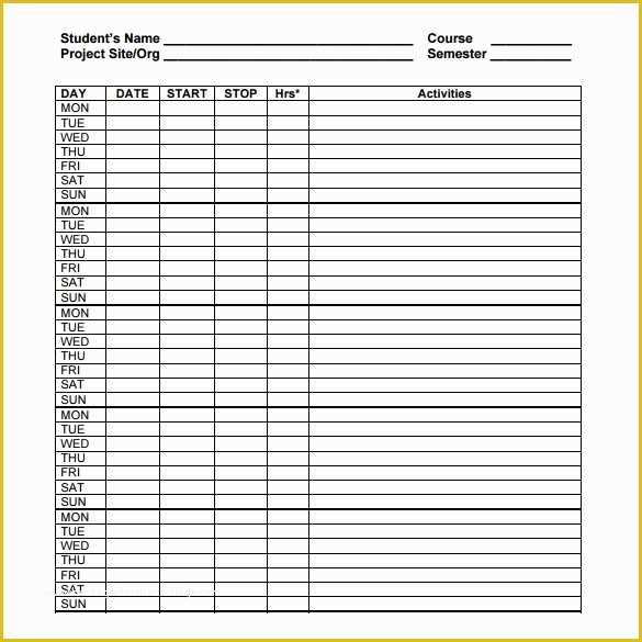 Project Timesheet Template Free Of 20 Project Timesheet Templates &amp; Samples Doc Pdf