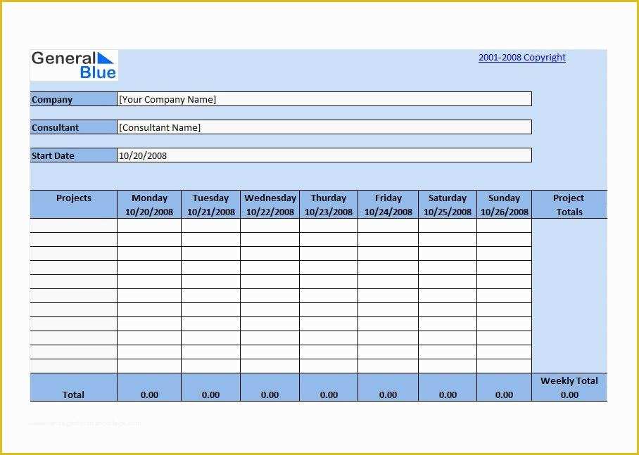 Project Timesheet Template Free Of 40 Free Timesheet Time Card Templates Template Lab