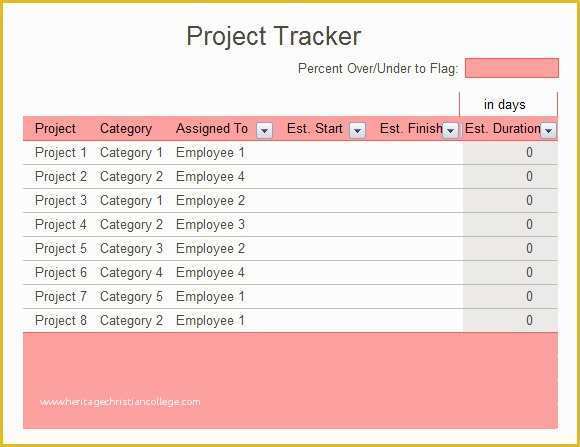 Project Tracking Template Excel Free Download Of Excel Tracking Template 7 Free Download for Excel