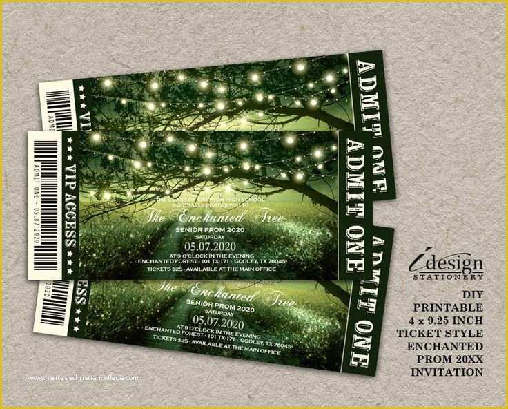 Prom Ticket Template Free Of 25 Best Ideas About Prom Invites On Pinterest