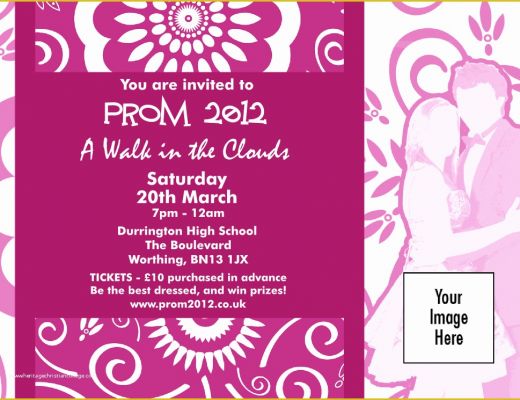 Prom Ticket Template Free Of Fuchsia Prom Invitation