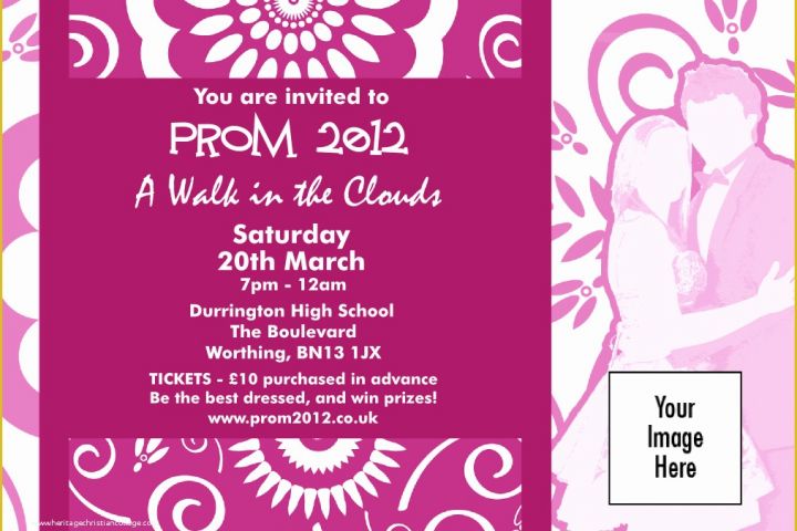 Prom Ticket Template Free Of Fuchsia Prom Invitation