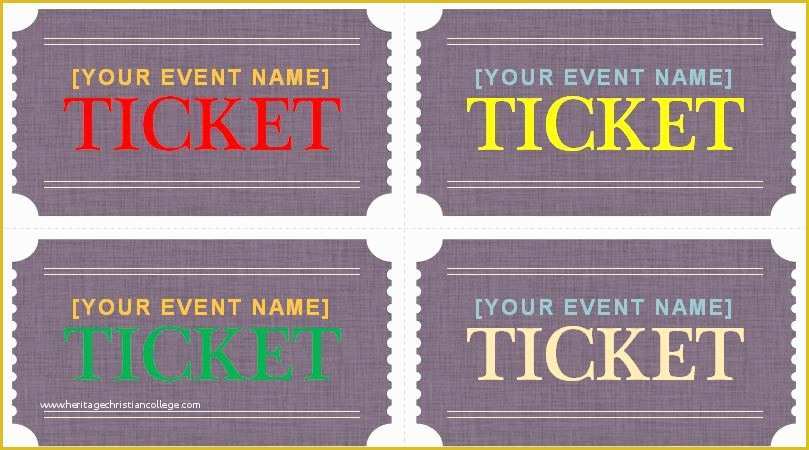 Prom Ticket Template Free Of Generic event Ticket Templates