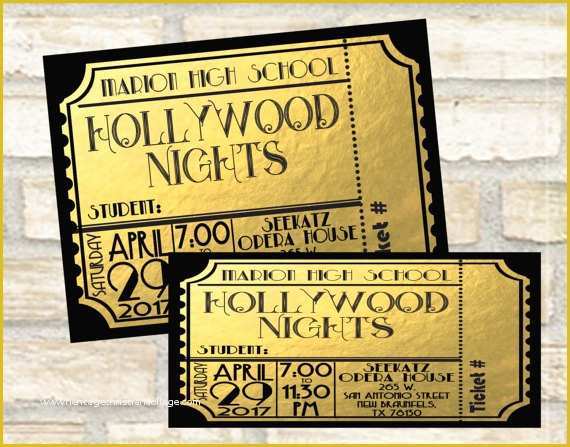 Prom Ticket Template Free Of Prom Ticket Design for Students for A School event School