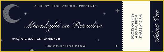 Prom Ticket Template Free Of Ticket Templates Canva