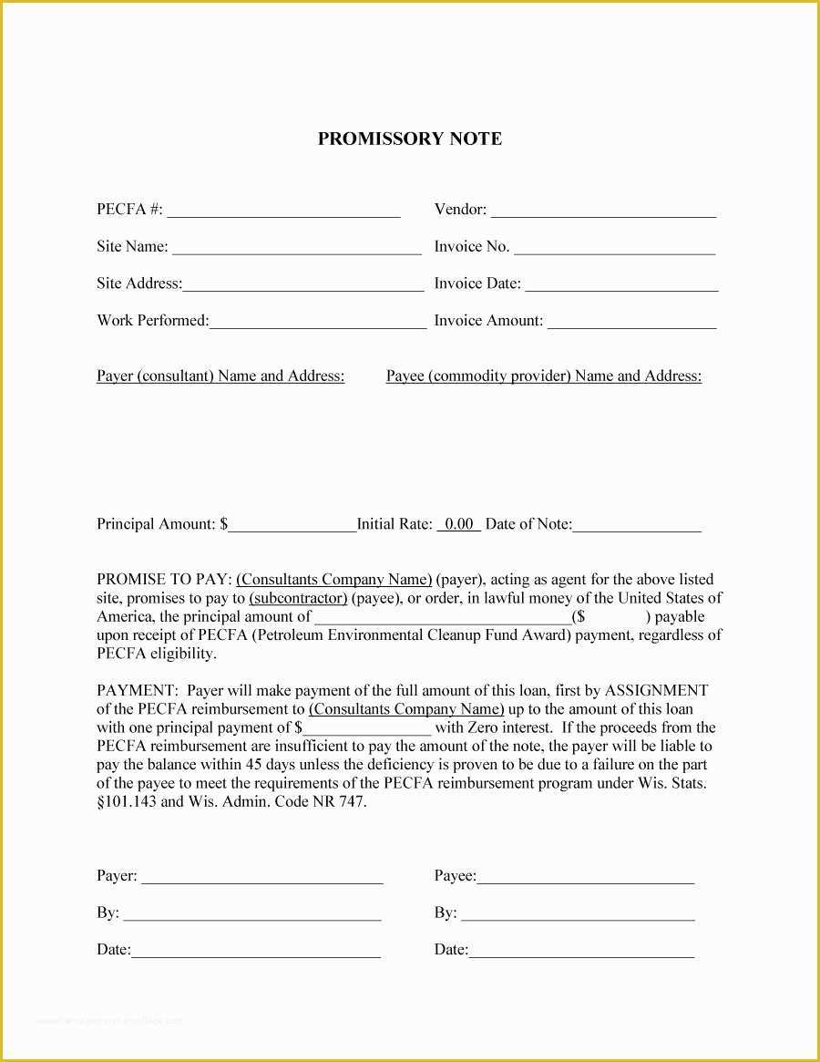 Promissory Note Free Template Download Of 45 Free Promissory Note Templates & forms [word & Pdf