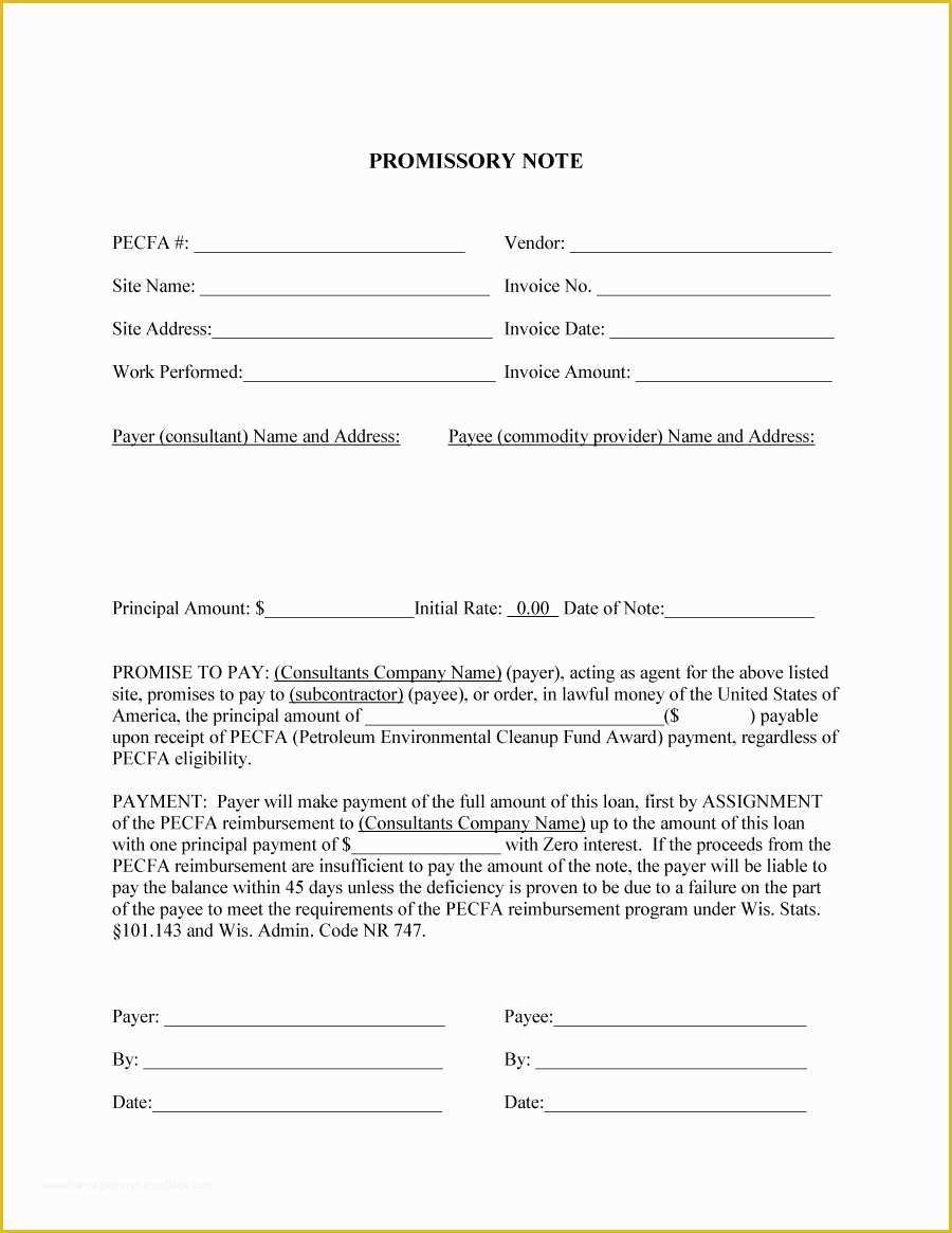 Promissory Note Free Template Download Of 45 Free Promissory Note Templates & forms [word & Pdf