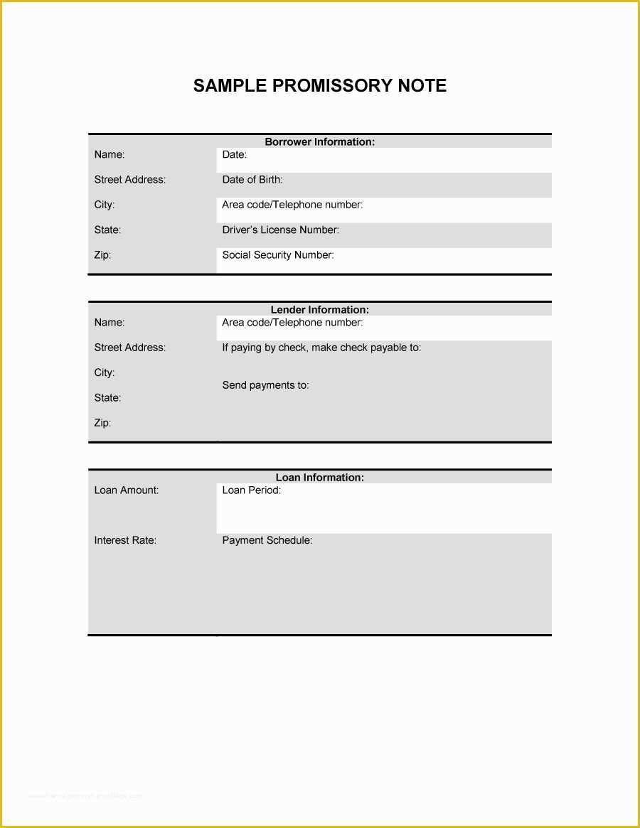 Promissory Note Free Template Download Of 45 Free Promissory Note Templates & forms [word & Pdf]