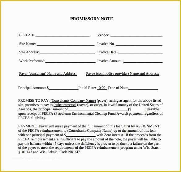 Promissory Note Free Template Download Of Download Free Microsoft Fice Promissory Note Templates