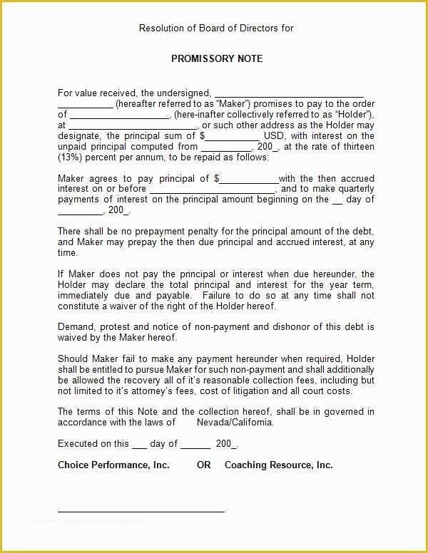 Promissory Note Free Template Download Of Promissory Note 26 Download Free Documents In Pdf Word