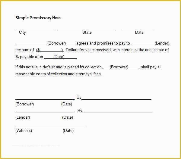 Promissory Note Free Template Download Of Promissory Note 26 Download Free Documents In Pdf Word