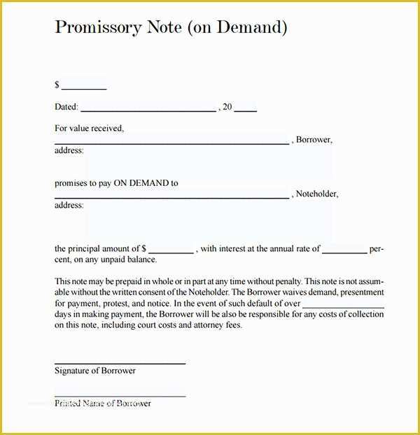 Promissory Note Free Template Download Of Promissory Note 26 Download Free Documents In Pdf Word