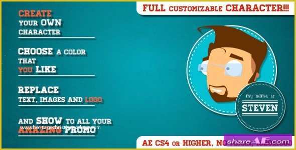 Promo Video Templates Free Download Of Cartoon Character Promo after Effects Project Videohive