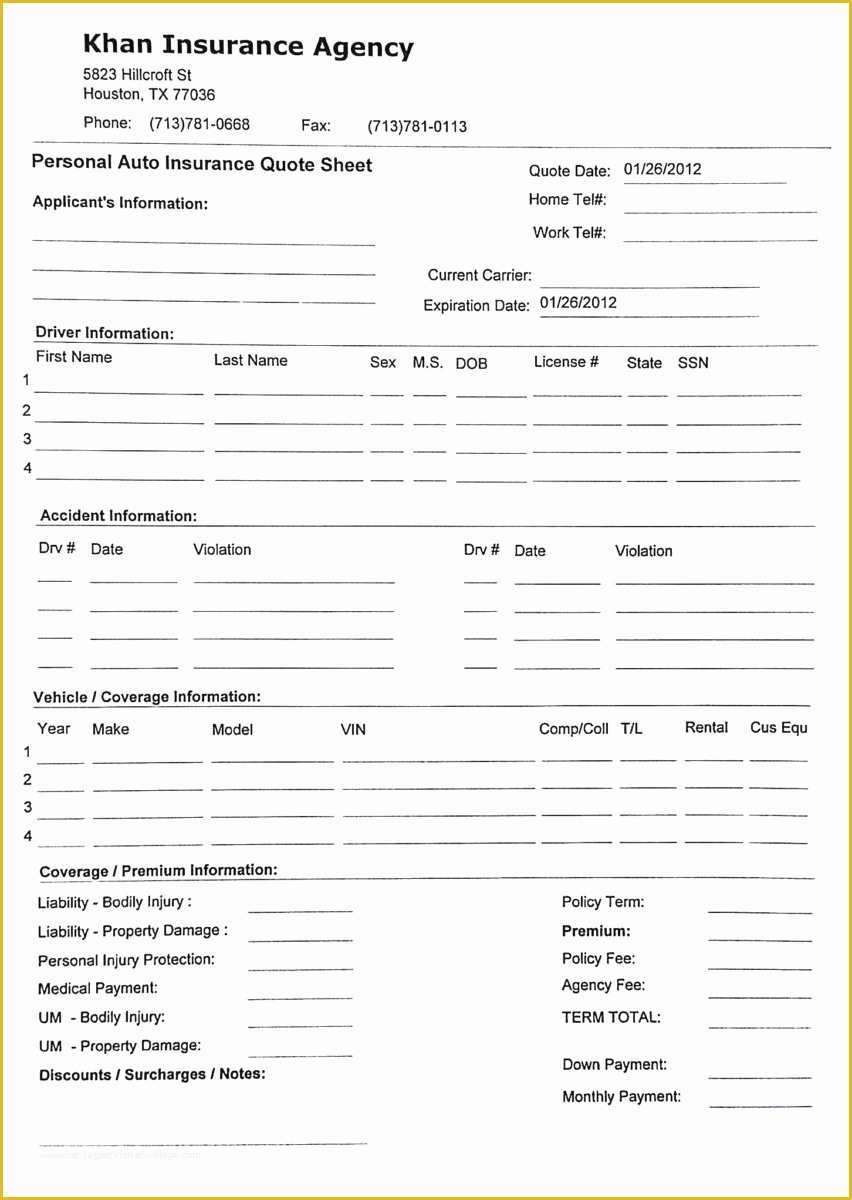 Proof Of Auto Insurance Template Free Of Proof Auto Insurance Template Free format Sr 22 form