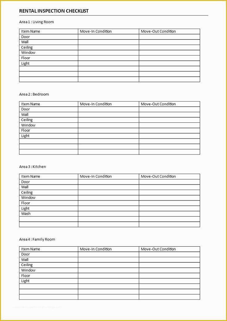 Property Condition Report Template Free Of Condition Of Rental Property Checklist Condition Of