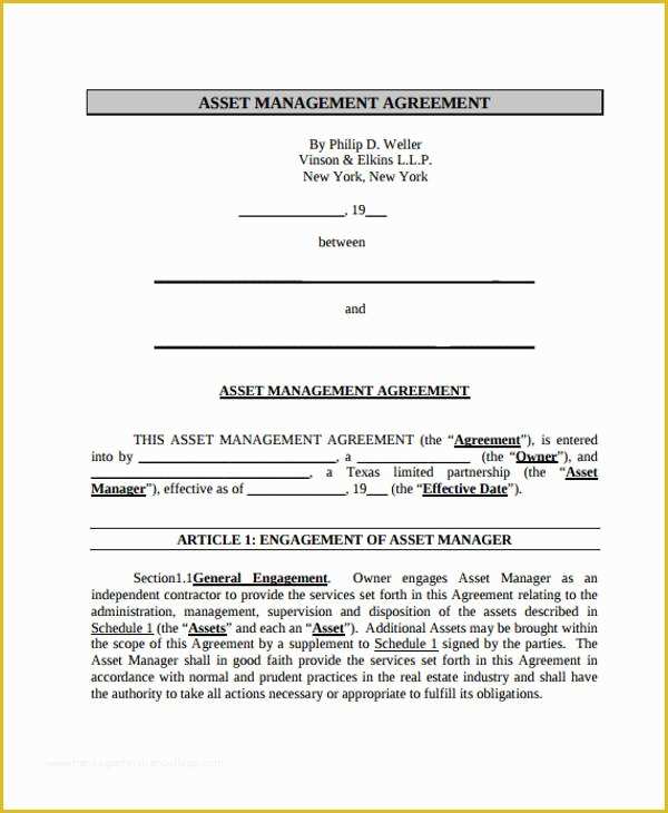 Property Management Agreement Template Free Of 15 Management Agreement Templates Word Pdf