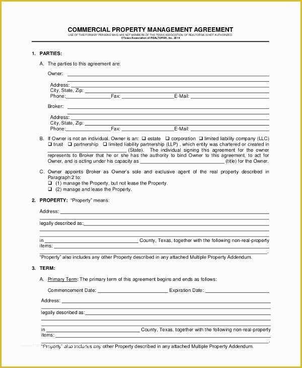 Property Management Agreement Template Free Of 8 Sample Property Management Agreements